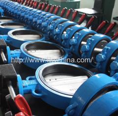 Anticorrosion 300mm ci body wafer type butterfly valve for industry