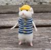 2019 Women Lovely Mice Mouse Handmade Animal Toy Doll Wool Needle Felt Poked Kitting DIY Wool Kits Package Non-Finished