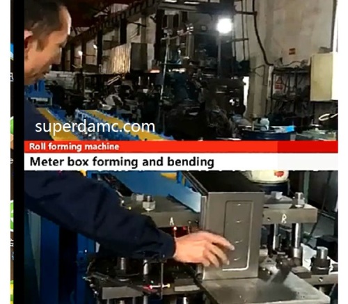 Middle steel meter box roll forming machine for making durable recessed electric meter box and cubical