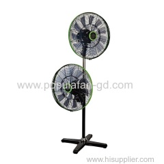 EC Double Head Standing-floor Fan With Brushless Permanent Magnet EC motor Wifi Bluetooth Radio Frequency Remote-18"