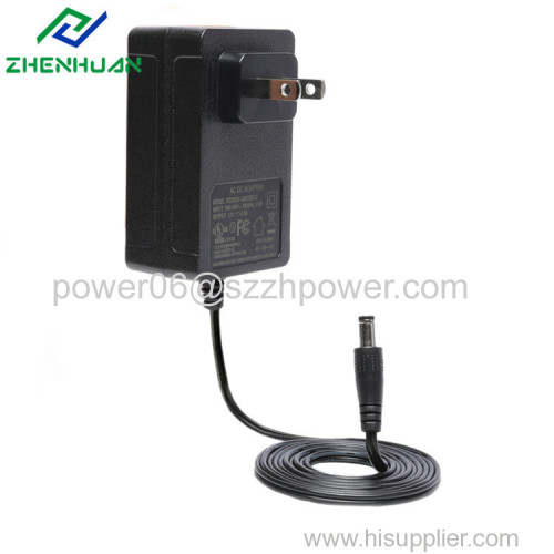 Wall plug in 12V 2A AC/DC power adapter with UL CUL FCC CE ROHS GS KC SAA CB approved