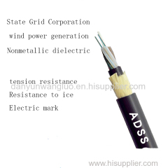 Adss-4b1.3 fiber 8/12/16/24/48/144 core 50m-1500 span nonmet