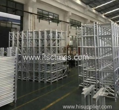 Circular Lighting truss with 290x290mm Square Truss and spigoted