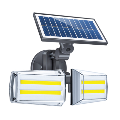 Adjustable Beam Angle Two Heads Solar Powered Wall Lights