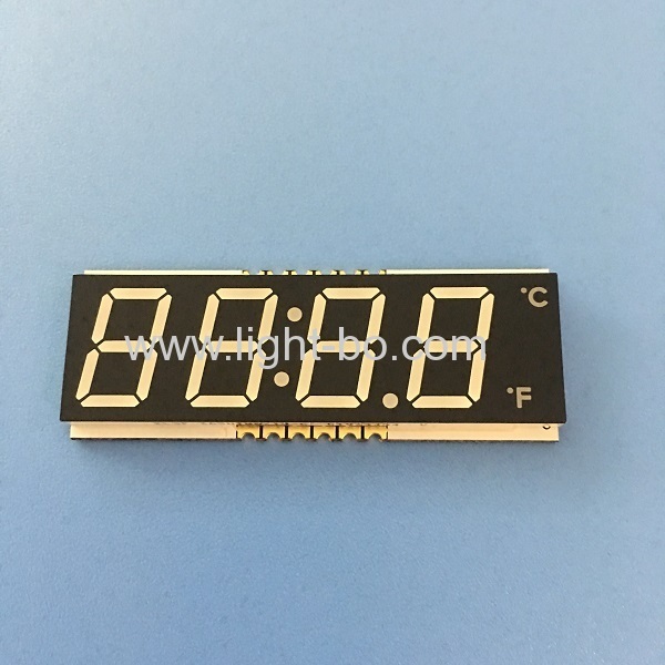 Ultra fino 4 dígitos 12mm cátodo comum branco smd led display para mini forno timer
