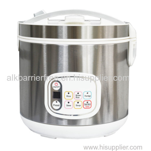 Multifunctional Silver Rice Cooker