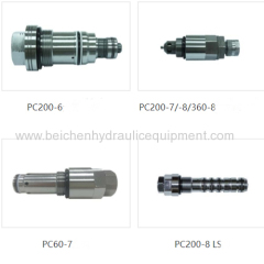 Relief valve for PC200-5/PC200-7/PC200-8