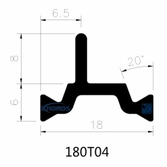 18mm T Shape PA66 GF25 Thermal Break Polyamide Insulating Strips