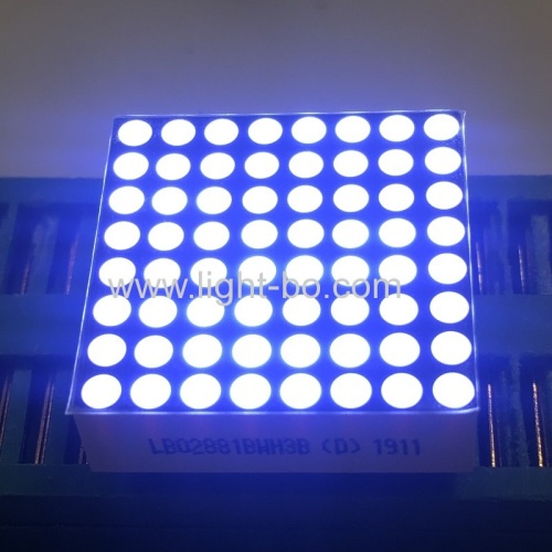 Good consistency ultra white 8*8 dot matrix led display row anode for moving signs