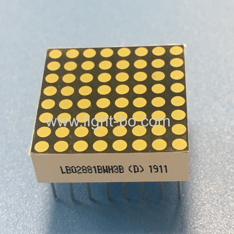 Good consistency ultra white 8*8 dot matrix led display row anode for moving signs