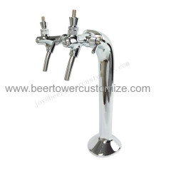 polished U 8 taps beer dispenser with air tube