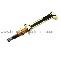 polished U 8 taps beer dispenser with air tube