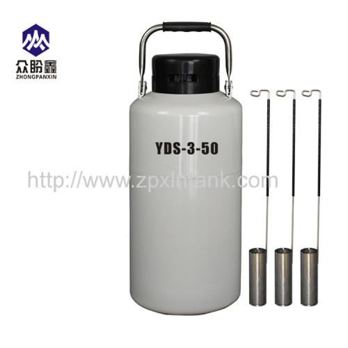 Aluminum Dewar Tank 3L Cryogenic Flask Semen 3 L Liquid Nitrogen Container