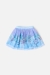 Childen's girls skirt with plisse mesh with printing