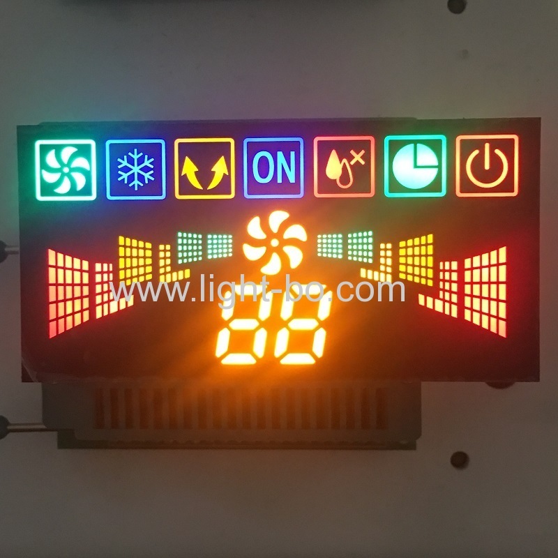 Module d'affichage LED 7 segments multicolore de grande taille de conception personnalisée pour climatiseur