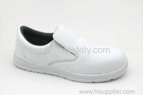 AX06034 White leather anti-static medical shoes