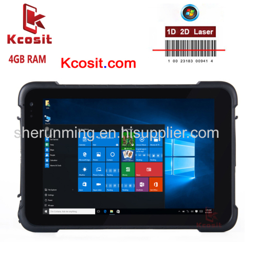 Rugged Windows Car Tablet PC 4GB RAM 64GB ROM IP67 Waterproof Shockproof 8  PDA 2D Barcode Scanner 4G GNSS Ublox GPS