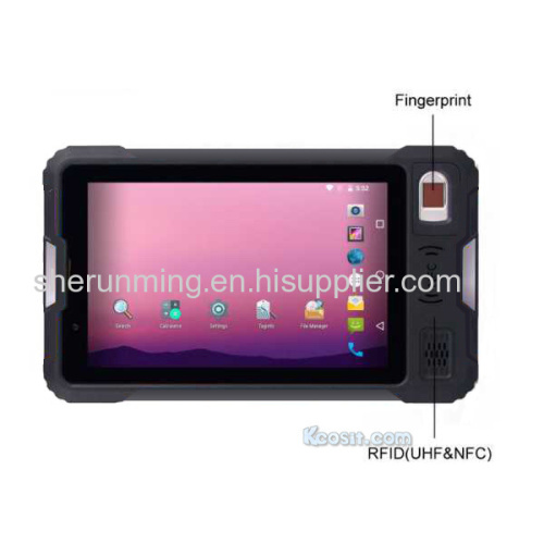 Rugged Tablet PC Android 8  Waterproof Fingerprint Reader PDA Handheld Mobile Terminal 4G LTE Phone UHF RFID Handheld 