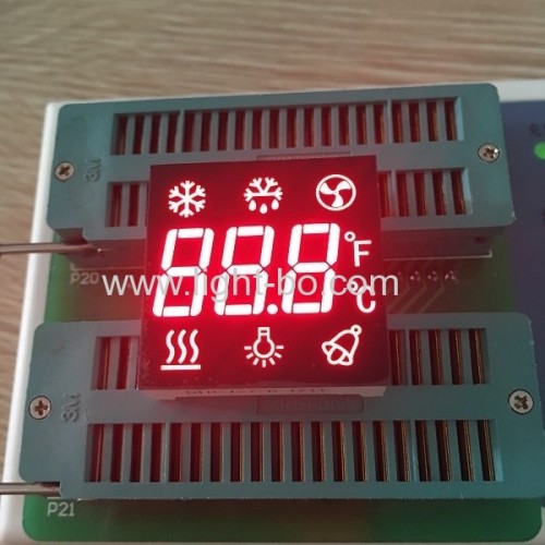 Customized super bright red triple Digit 7 Segment LED Display for refrigerator controller