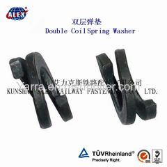 Factory Price Sales Double Coil Fe6 Lock Spring Washer for Railway Fastening