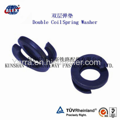 Factory Price Sales Double Coil Fe6 Lock Spring Washer for Railway Fastening