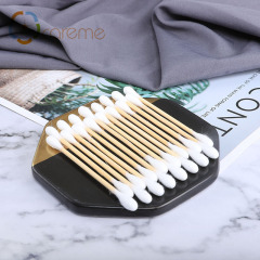 Free Sample 100pcs bamboo cotton stick swabs ear clean buds