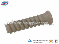 Nylon Rail Plastic Dowel Rail Sleeve for Railway Fastening System