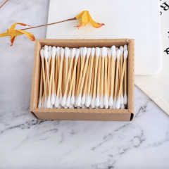 200pcs double head ear clean buds bamboo stick cotton swabs