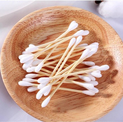 200pcs ear cleaning buds bamboo/wooden stick cotton swabs