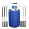 10L caliber 80mm Liquid Nitrogen Storage Tank Cryogenic Container with 6 Canisters