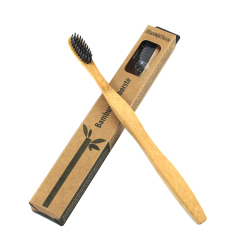 natural bamboo handle charcoal biodegradable toothbrush