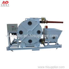 High pressure hose type concrete pump used for spraying concrete in construction project