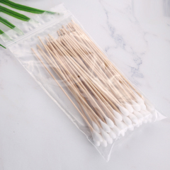 150 mm Single Head Industrial Cleaning Wooden Stick Long Cotton Swabs