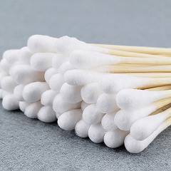 150 mm Single Head Industrial Cleaning Wooden Stick Long Cotton Swabs