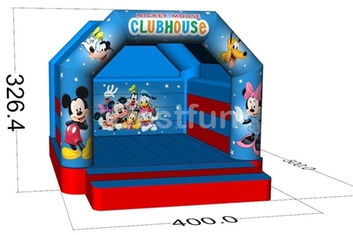 Inflatable mickey mouse fun bounce house