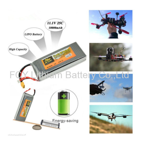 703562 1300mah 11.1V 3S lithium polymer battery Drone battery With PCM