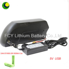 TIGER SHARK Down Tube Li ion Battery 24v/36v/48V 12.5AH For Electric Bike