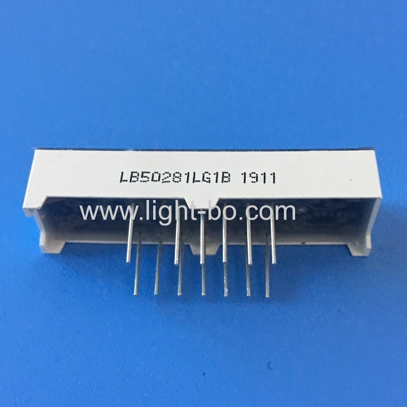 شاشة عرض LED خضراء نقية مقاس 0.28 بوصة مكونة من 5 أرقام و7 قطاعات وكاثود مشترك للوحة العدادات