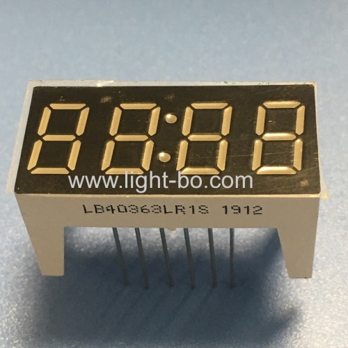 Super Red 0.36 4 Digits 7 Segment LED Clock Display for home appliances with height 16.5mm