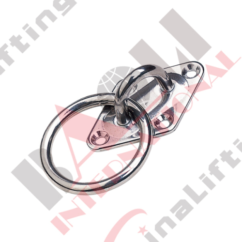 S.S. DIAMOND EYE PLATE WITH RING AISI: 304 or 316