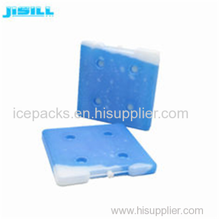 High quality square shape 26*26*2.5 cm HDPE hard plastic reusable ice brick gel ice packs in cooler box