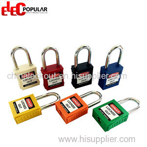 38mm Stainless Steel Shackle Safety Padlocks EP-8521~EP-8524 ABS Safety Padlock