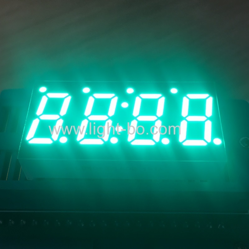 чисто зеленый 0.49 дюймовый 4-значный 7-сегментный светодиодный дисплей общий катод для регулятора температуры