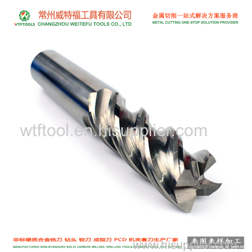 wtftools 4 flutes tungsten carbide end milling cutter for iron and copper