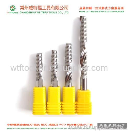 wtftools single flute tungsten carbide end milling cutter for aluminum