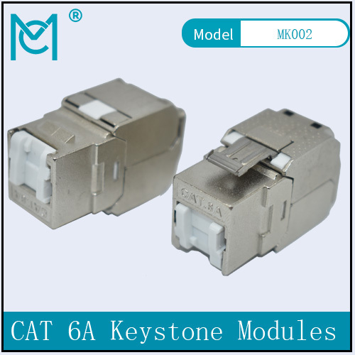 CAT 6A Keystone Jack Shielded Re-embedded 500 MHz Dust Cover