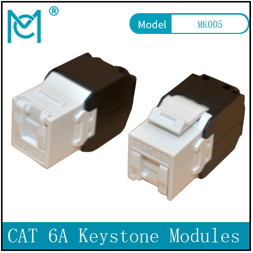 CAT 6A Keystone Jack Unshielded 500 MHz Tool Free Connection Dust Cover
