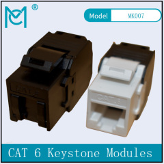 CAT 6 Keystone Jack Unshielded RJ45 to LSA Color Black