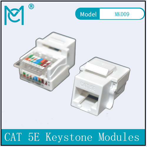 CAT 5E Keystone Jack Shielded Re-embedded 100 MHz Tool Free Connection