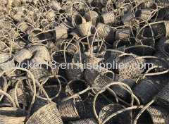 gray wicker baskets with handle